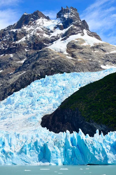 Ледник Спегаззини Бразилии Спегаззини Лаго Аргентино Национальный Парк Лос Гласиональ — стоковое фото