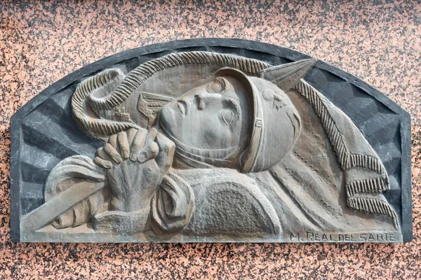 Полегшення Вбитого Солдата Деталь Польський Меморіал Перша Світова Війна Таргетт — стокове фото