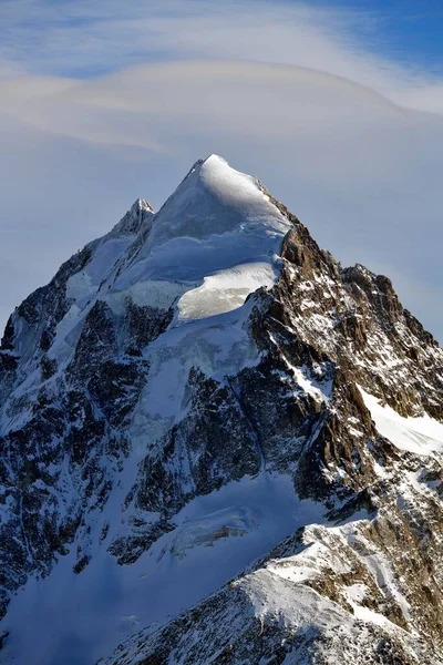 Eisgipfel Piz Roseg Vom Corvatsch Oberengadin Kanton Graubünden Schweiz Europa — Stockfoto