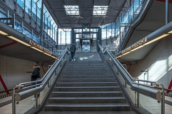 Nordostbahnhof Metróállomás Nürnberg Közép Franconia Bajorország Németország Európa — Stock Fotó