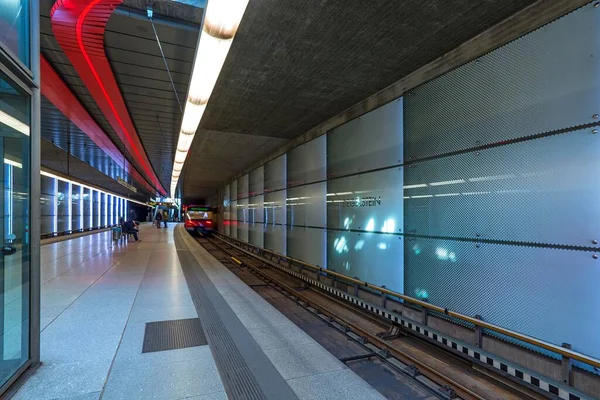 Станция Метро Фельштайн Нюрнберг Средняя Франкония Бавария Германия Европа — стоковое фото