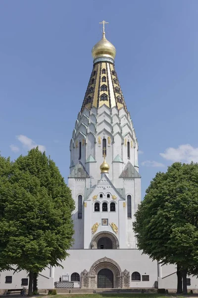 Russische Gedächtniskirche Alexi Memorial Church Russian Honour Leipzig Sachsen Deutschland — Stockfoto