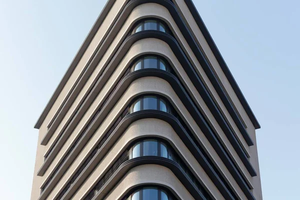 Torre Oficinas Triangular Trias Rascacielos Arquitectos Schulz Schulz Leipzig Sajonia — Foto de Stock