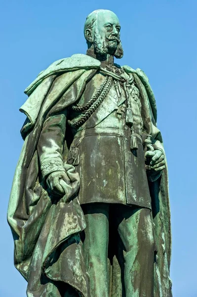 Памятник Почета Бронзовая Статуя Кайзера Вильгельма Спа Сад Бад Хомбург — стоковое фото