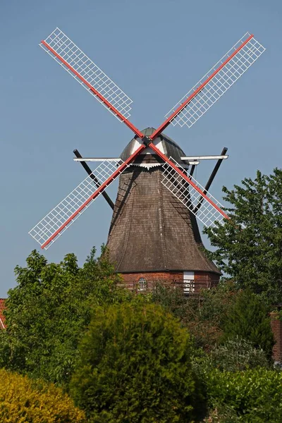 Windmill Aurora Επίσης Borsteler Mhle Mhle Jork Galeriehollinder Jork Borstel — Φωτογραφία Αρχείου