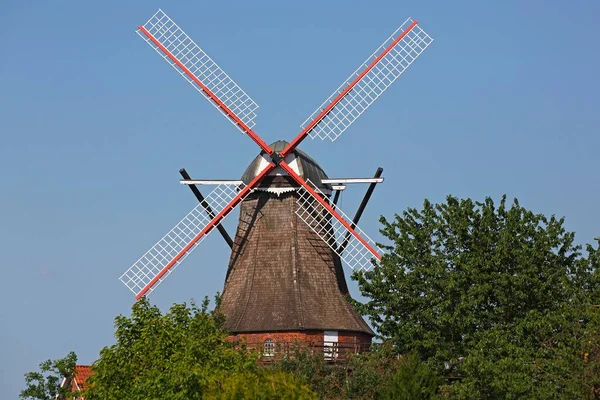 Windmill Aurora Borsteler Mhle Veya Mhle Jork Galeriehollnder Jork Borstel — Stok fotoğraf