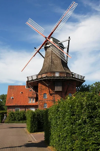 Windmill Aurora Also Borsteler Mhle Mhle Jork Galeriehollnder Jork Borstel — стокове фото