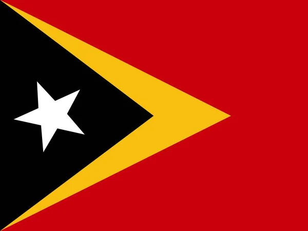 Bandeira Nacional Oficial Timor Leste Osttimor — Fotografia de Stock