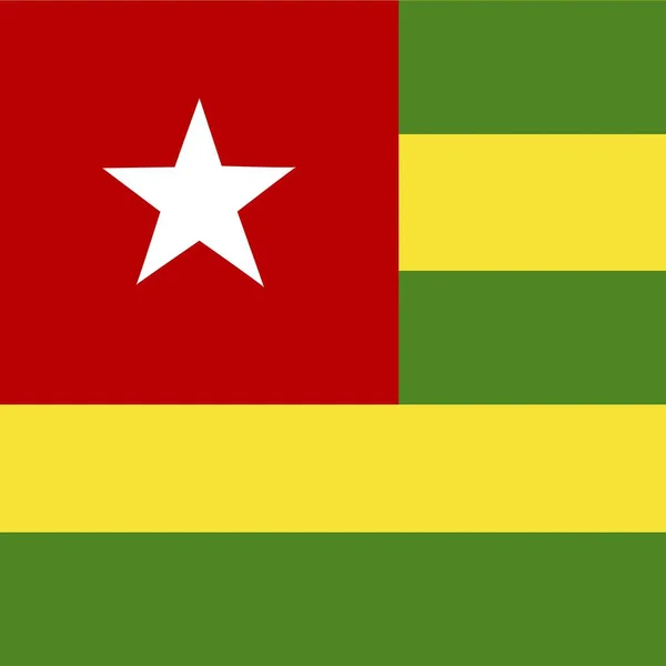 Togo Hivatalos Nemzeti Lobogója — Stock Fotó