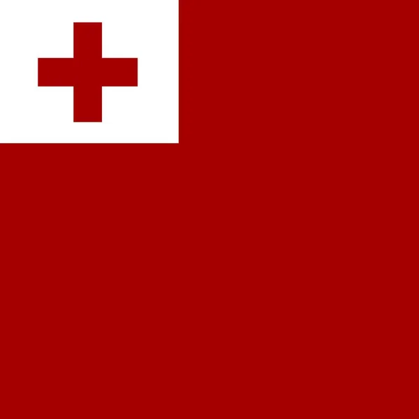 Bandeira Nacional Oficial Tonga — Fotografia de Stock