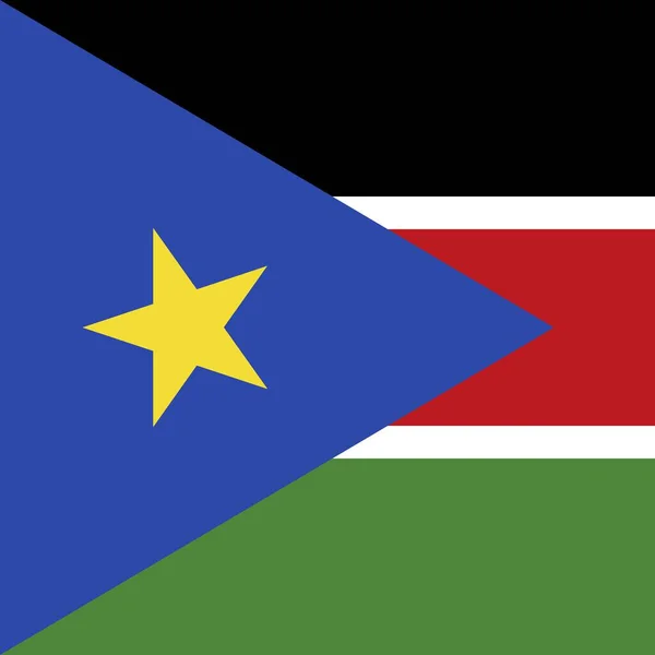 Offizielle Nationalflagge Des Südsudan — Stockfoto