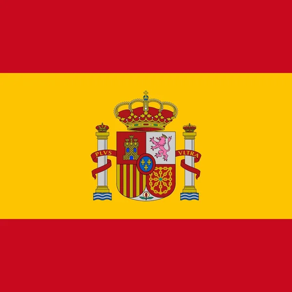 Bandeira Nacional Oficial Espanha — Fotografia de Stock