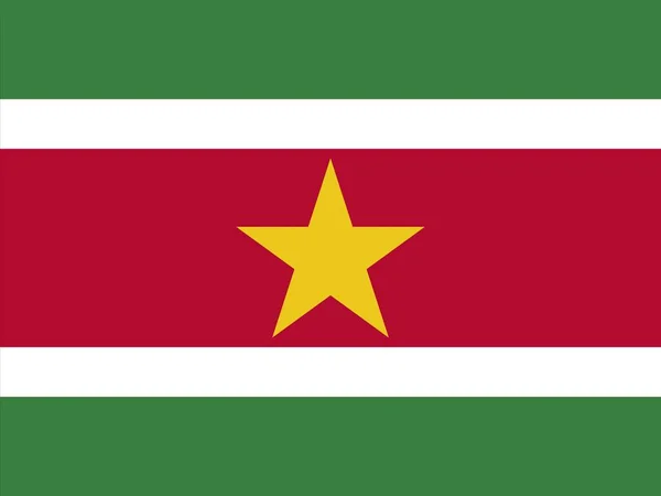 Suriname Hivatalos Nemzeti Lobogója — Stock Fotó