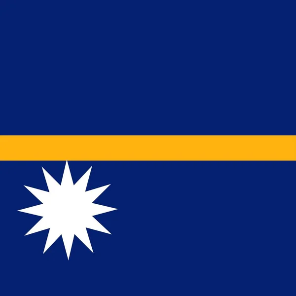 Oficjalna Bandera Narodowa Nauru — Zdjęcie stockowe