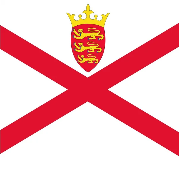 Bandeira Nacional Oficial Jersey — Fotografia de Stock