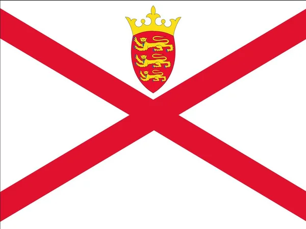 Bandeira Nacional Oficial Jersey — Fotografia de Stock