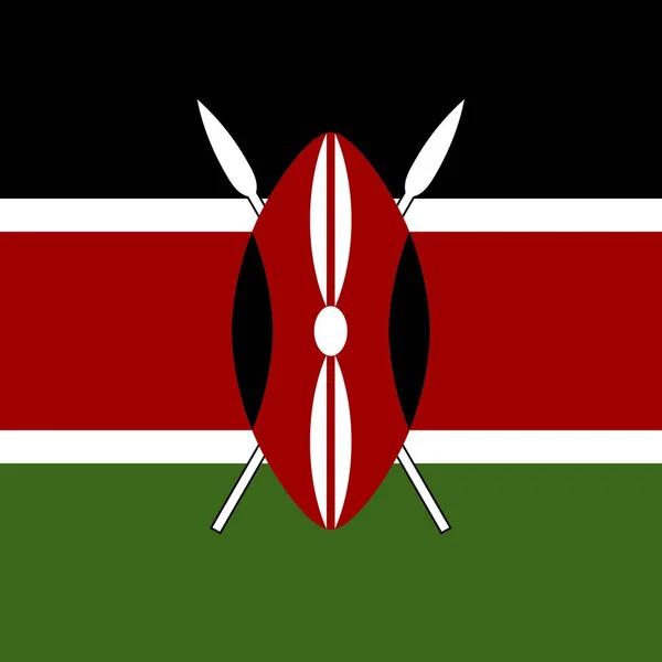 Bandeira Nacional Oficial Quénia — Fotografia de Stock