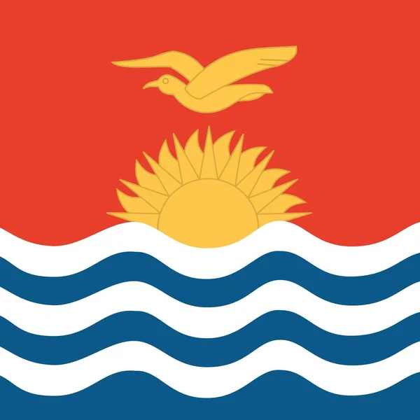 Officiële Nationale Vlag Van Kiribati — Stockfoto