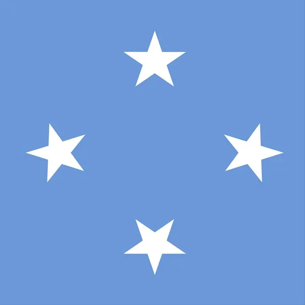 Mikronezya Mikronezya Okyanusya Birleşik Devletleri Resmi Ulusal Bayrağı — Stok fotoğraf
