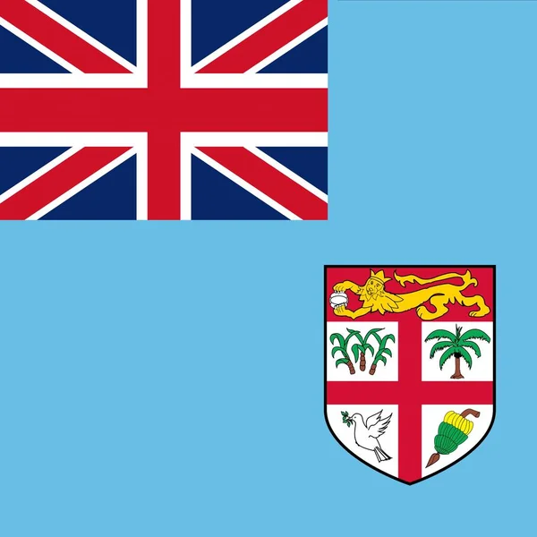 Επίσημη Εθνική Σημαία Των Φίτζι — Φωτογραφία Αρχείου