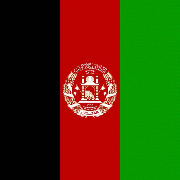 Bandeira Nacional Oficial Afeganistão — Fotografia de Stock
