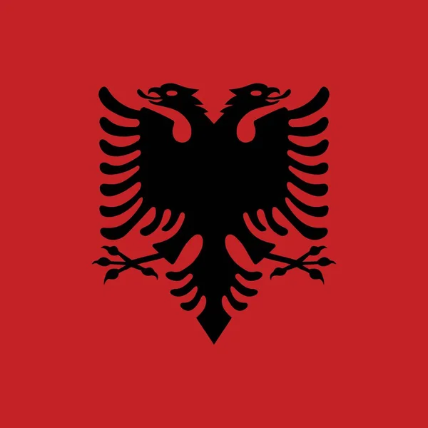 Albánia Hivatalos Nemzeti Lobogója — Stock Fotó