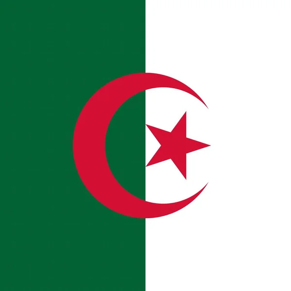 Επίσημη Εθνική Σημαία Της Αλγερίας — Φωτογραφία Αρχείου