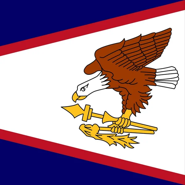 Επίσημη Εθνική Σημαία Της Αμερικανικής Σαμόα — Φωτογραφία Αρχείου