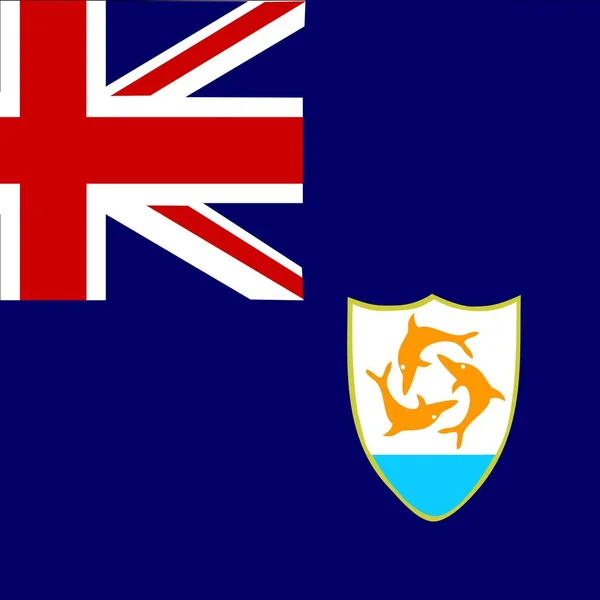 Anguillas Officiella Nationella Flagga — Stockfoto