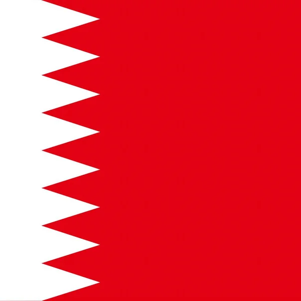 Offizielle Nationalflagge Bahrains — Stockfoto