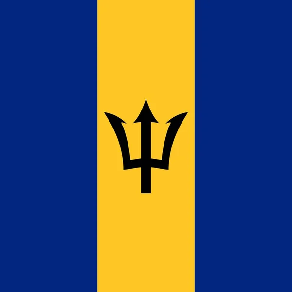 Official National Flag Barbados — Stock Photo, Image