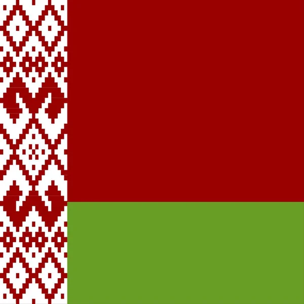 Oficjalna Bandera Narodowa Białorusi — Zdjęcie stockowe
