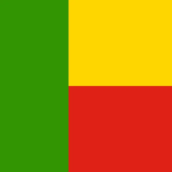 Benins Officiella Nationella Flagga — Stockfoto