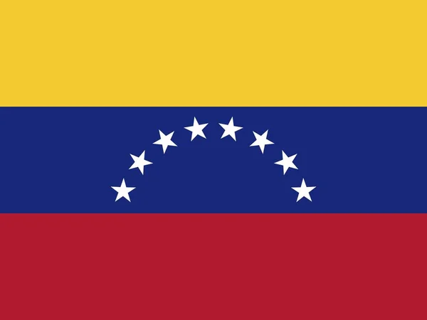 Bandiera Nazionale Ufficiale Della Repubblica Bolivariana Del Venezuela — Foto Stock