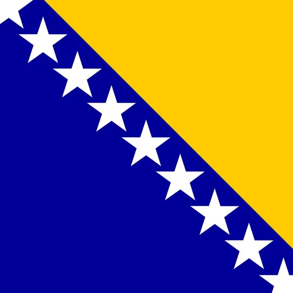Oficjalna Bandera Narodowa Bośni Hercegowiny — Zdjęcie stockowe
