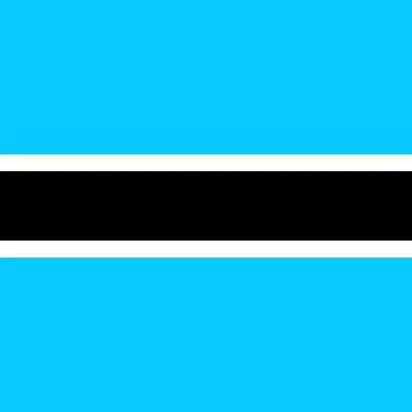 Officiële Nationale Vlag Van Botswana — Stockfoto