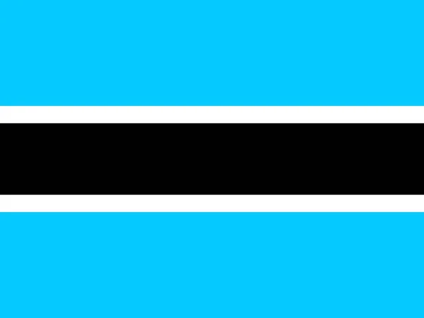 Offizielle Nationalflagge Botsuanas — Stockfoto