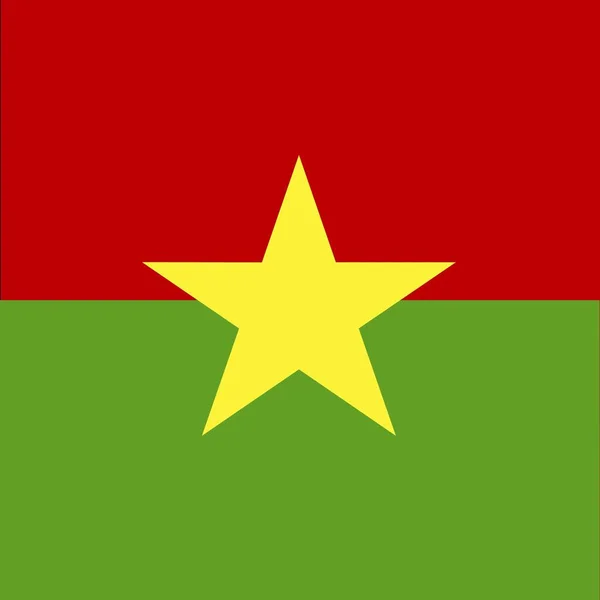 Bandeira Nacional Oficial Burkina Faso — Fotografia de Stock