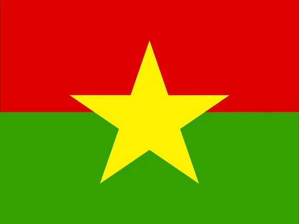 Burkina Faso Hivatalos Nemzeti Lobogója — Stock Fotó