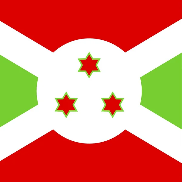 Official National Flag Burundi — Stock Photo, Image