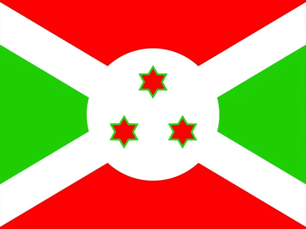 Государственный Флаг Бурунди — стоковое фото