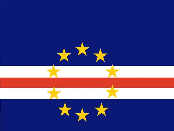 Bandeira Nacional Oficial Cabo Verde — Fotografia de Stock