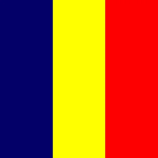 Επίσημη Εθνική Σημαία Του Τσαντ — Φωτογραφία Αρχείου