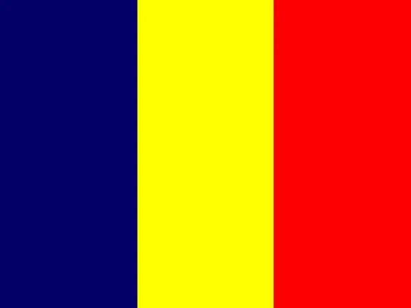Offizielle Nationalflagge Des Tschad — Stockfoto