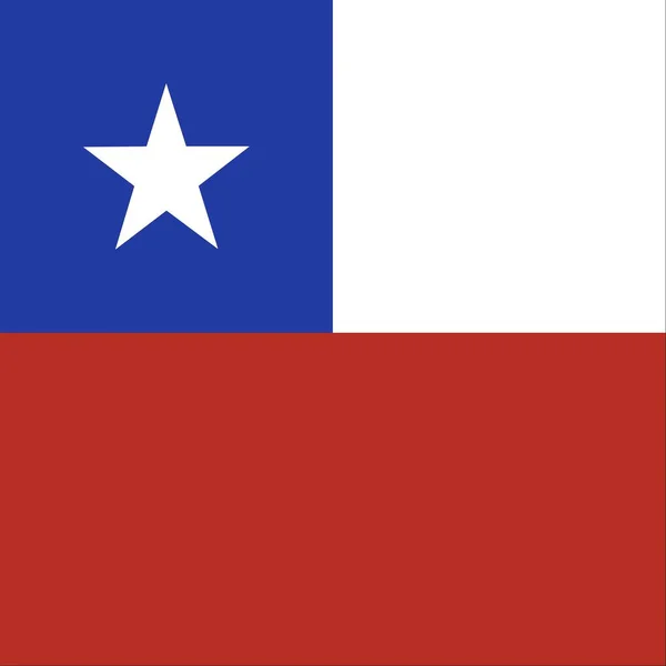 Επίσημη Εθνική Σημαία Της Χιλής — Φωτογραφία Αρχείου