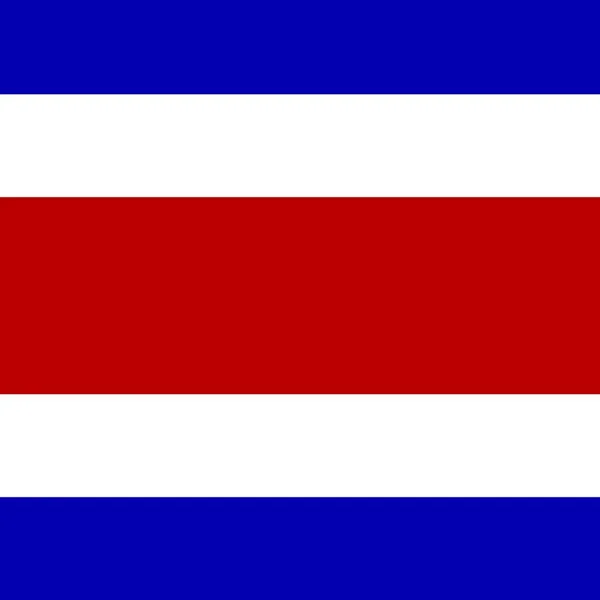 哥斯达黎加的官方国旗 — 图库照片