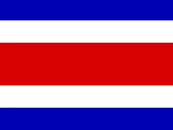 Bandeira Nacional Oficial Costa Rica — Fotografia de Stock