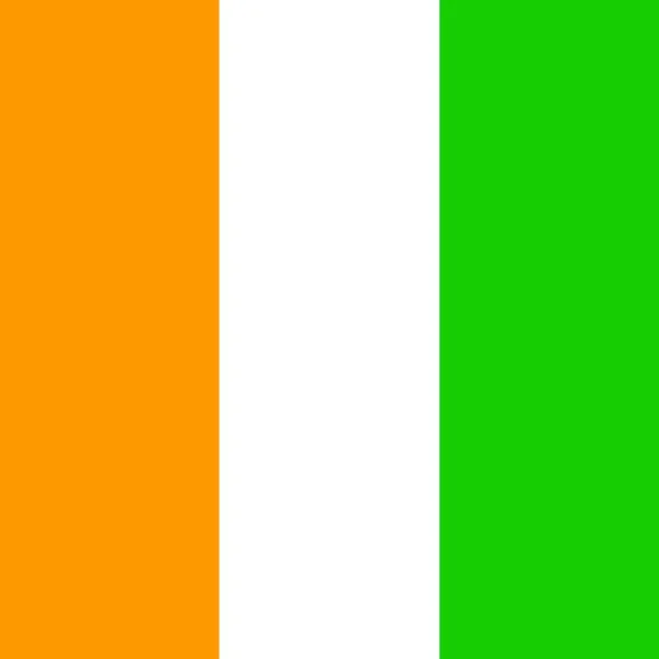 Official National Flag Cte Ivoire — Stock Photo, Image