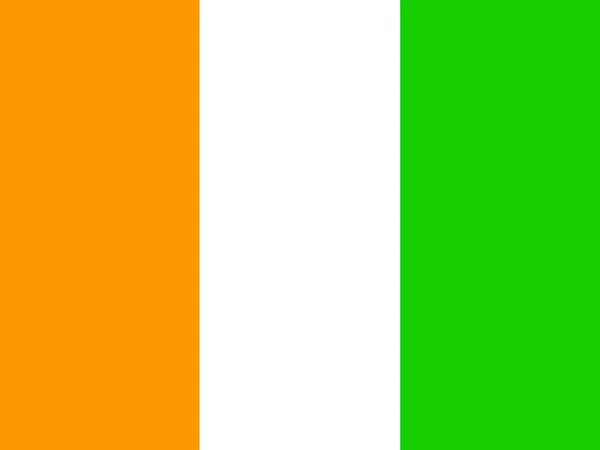 Official National Flag Cte Ivoire — Stock Photo, Image
