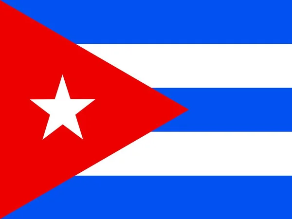 Επίσημη Εθνική Σημαία Της Κούβας — Φωτογραφία Αρχείου